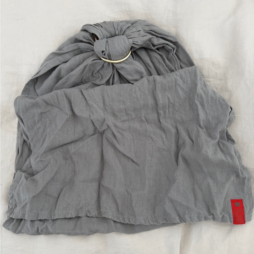 Sakura Bloom Gray Linen Ring Sling